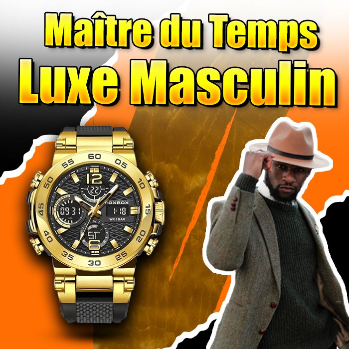 FOXBOX Montre de sport pour Homme -COD - sms