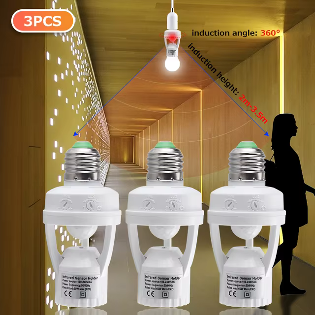 Douille de lumière de détection de mouvement PIR 360°-GNK
