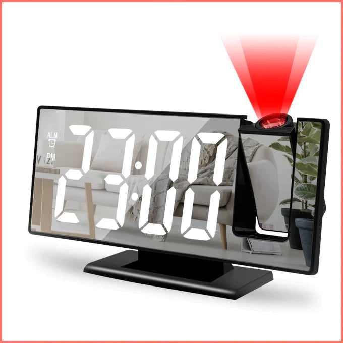 Mini Led Alarm with Time Projector - Mirror - Eng 